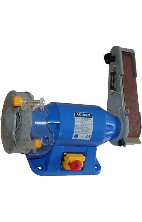 Touret à Meuler 520W Meule 150 mm Ponceuse à Bande 50 mm