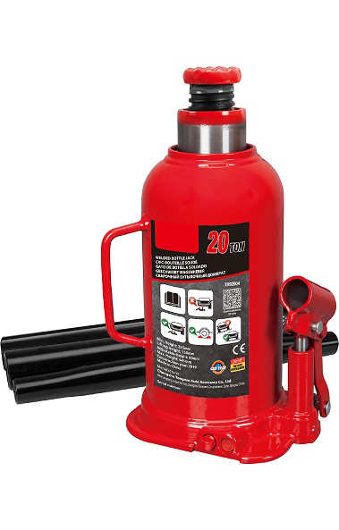 Cric Bouteille Hydraulique 20T Avec Embase Soudée